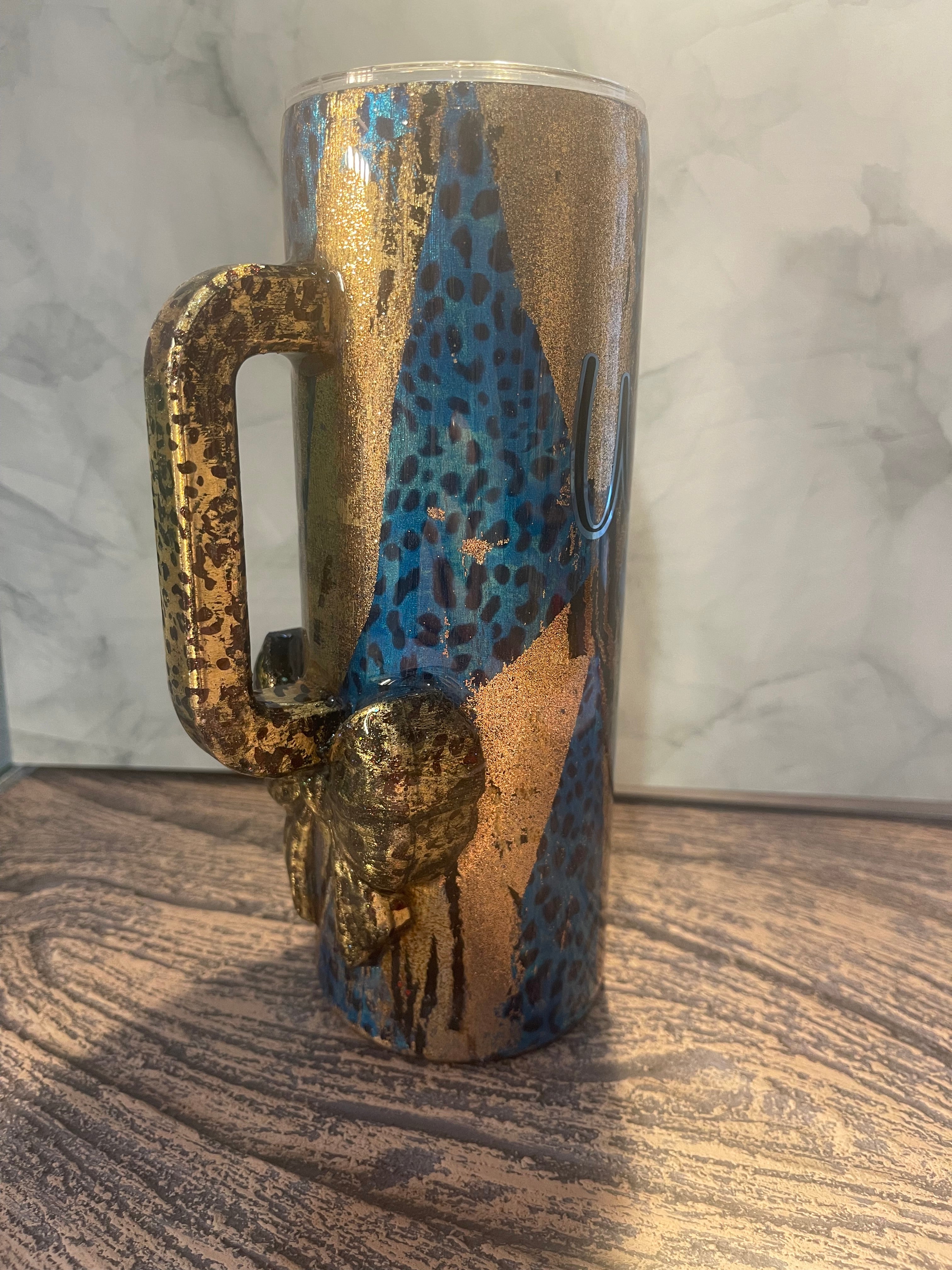 wild and free 20oz tumbler with handle and straw