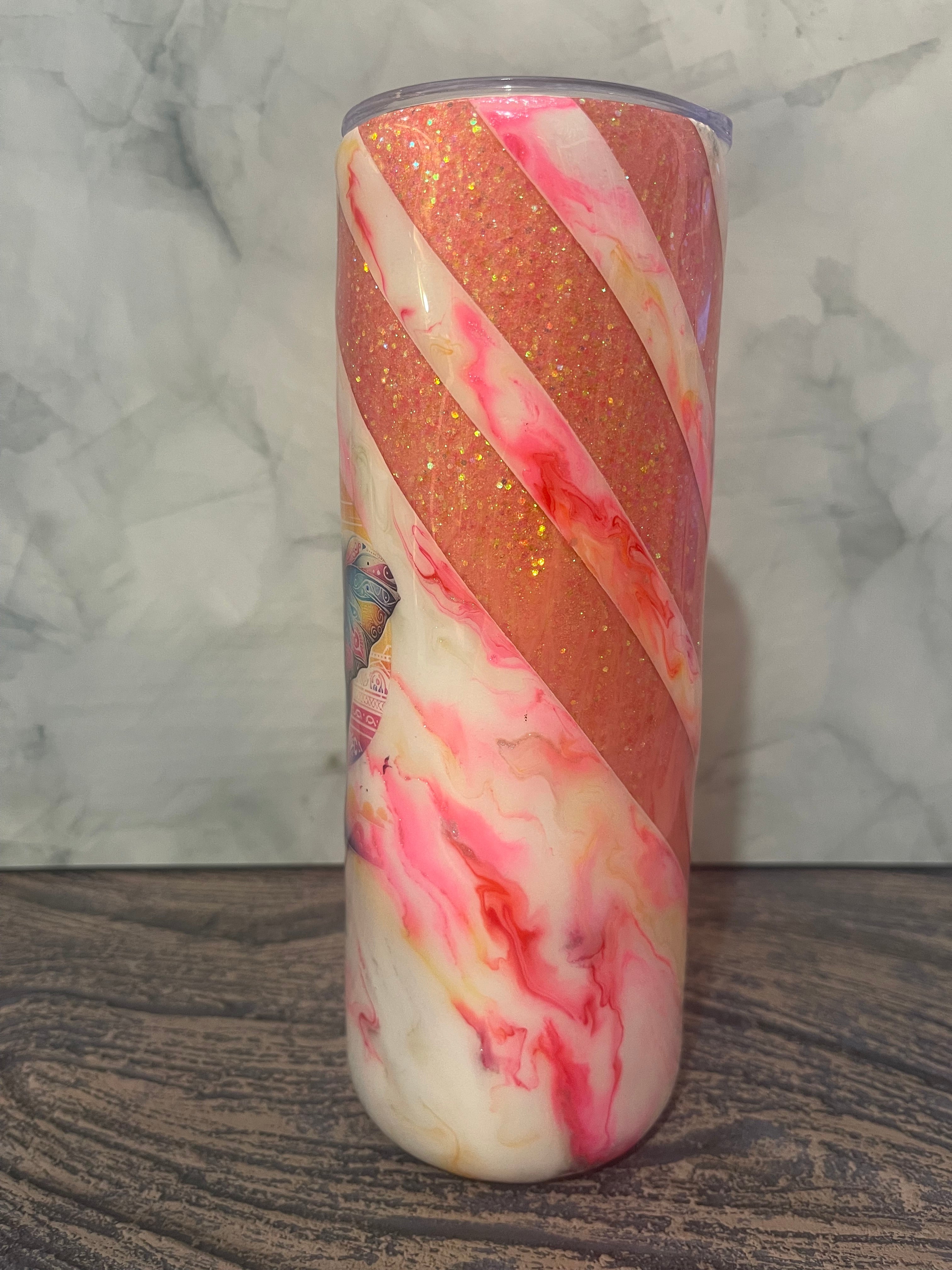 Majestic Elephant Tumbler - 20oz Ornate Sunset Design