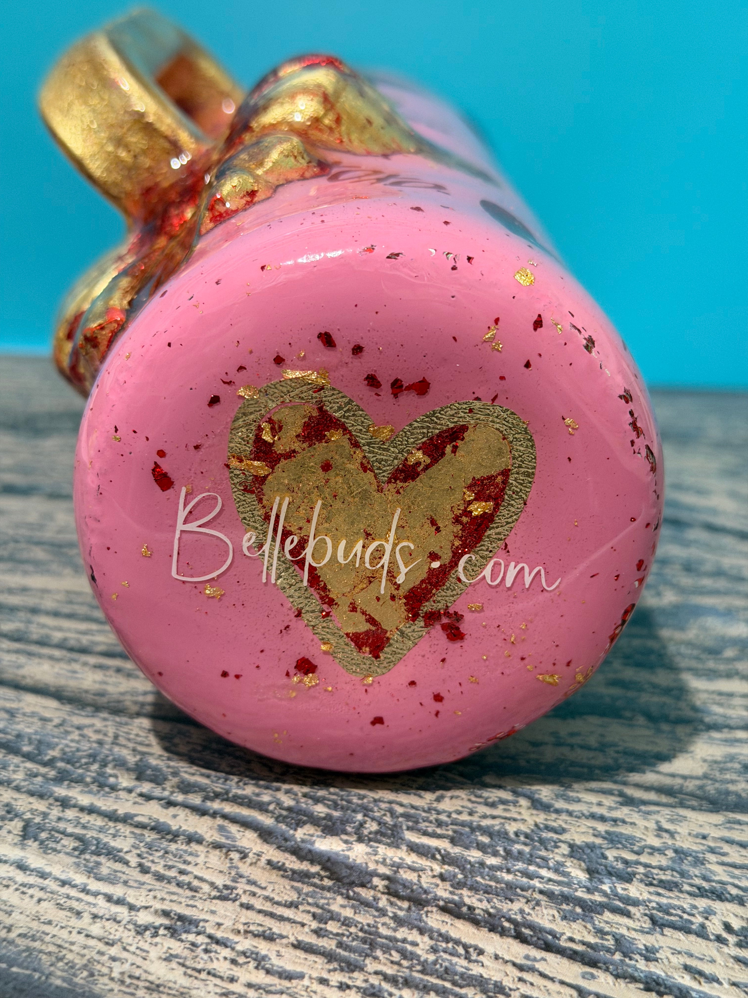 XOXO Valentine Hearts Tumbler - 20oz Pink Glitter