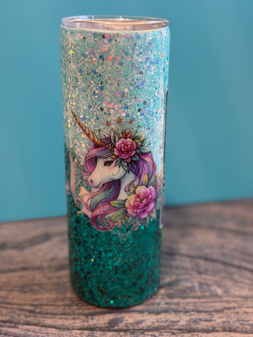The Audacity Unicorn & Skeleton Tumbler - 20oz Glitter Insulated