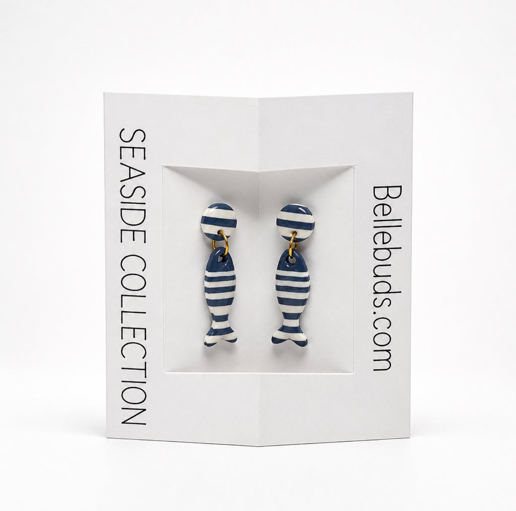 Seaside Collection : Striped Fish Earrings