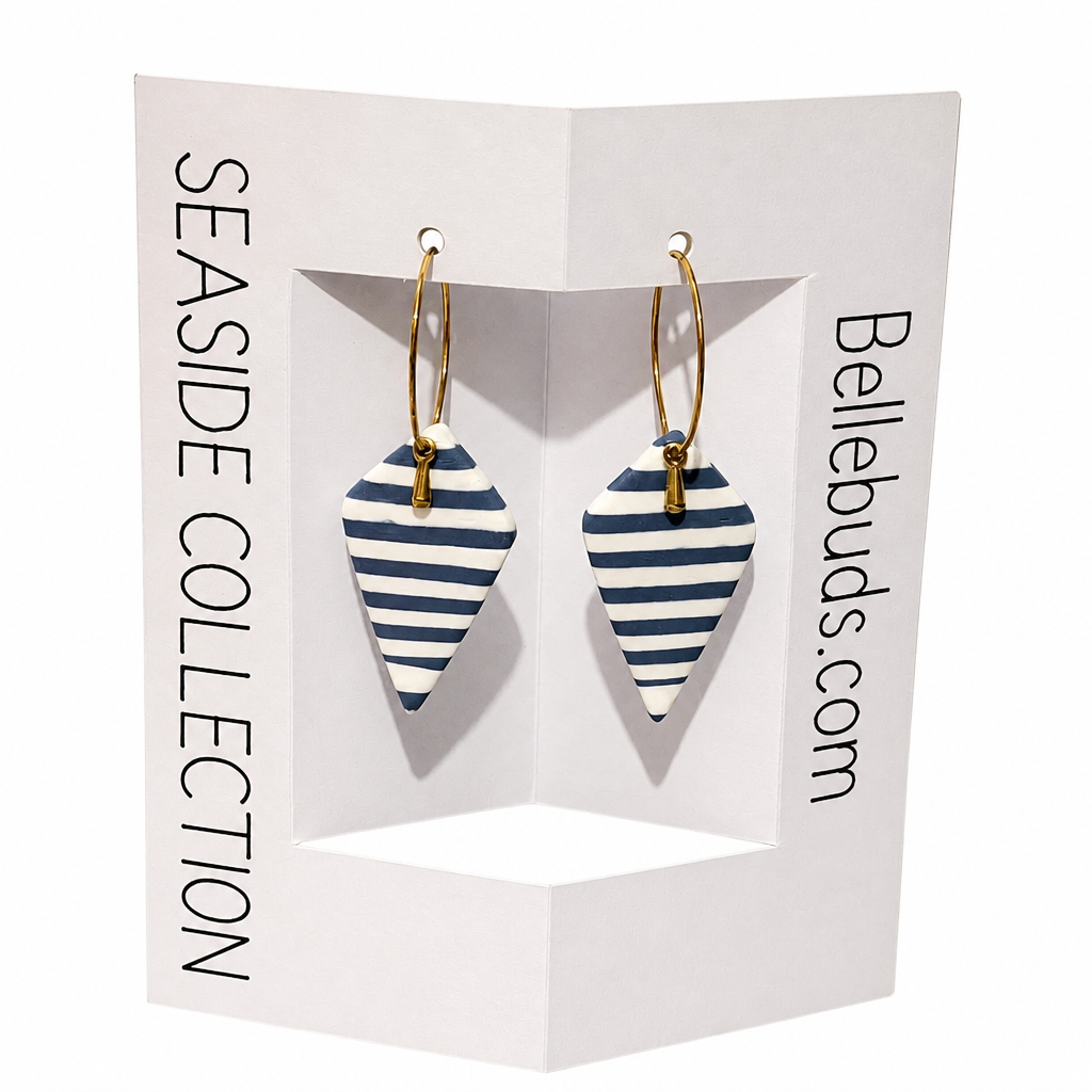 Hooped stripey earrings