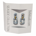 Blue Marble Link Drop Earrings