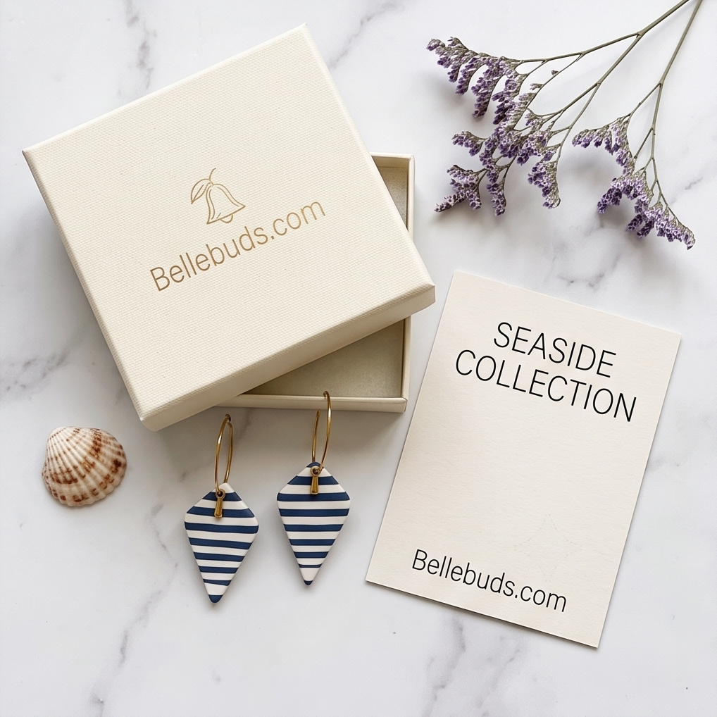 Hooped stripey earrings