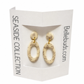 Vintage Floral Oval Drop Earrings