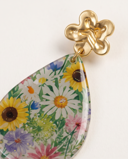 Floral Teardrop Earrings