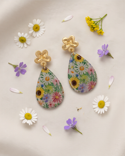 Floral Teardrop Earrings