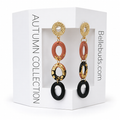 Blush & Black Layered Drop Earrings