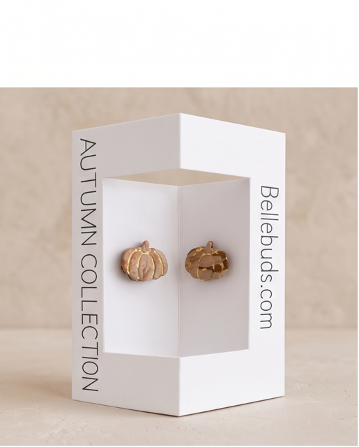 Blush Pumpkin Stud Earrings