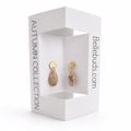 Champagne Gold Marbled Drop Earrings