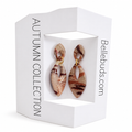 Blush Rose Marbled Leaf Drop Earrings