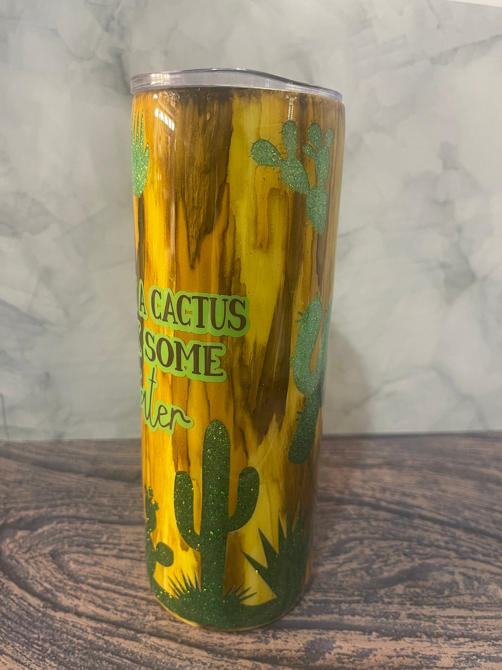 Peekaboo Cactus Tumbler - You're Not a Cactus, Drink Some Water