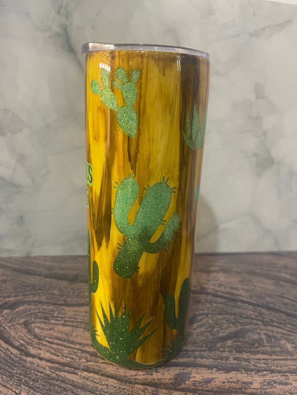 Peekaboo Cactus Tumbler - You're Not a Cactus, Drink Some Water
