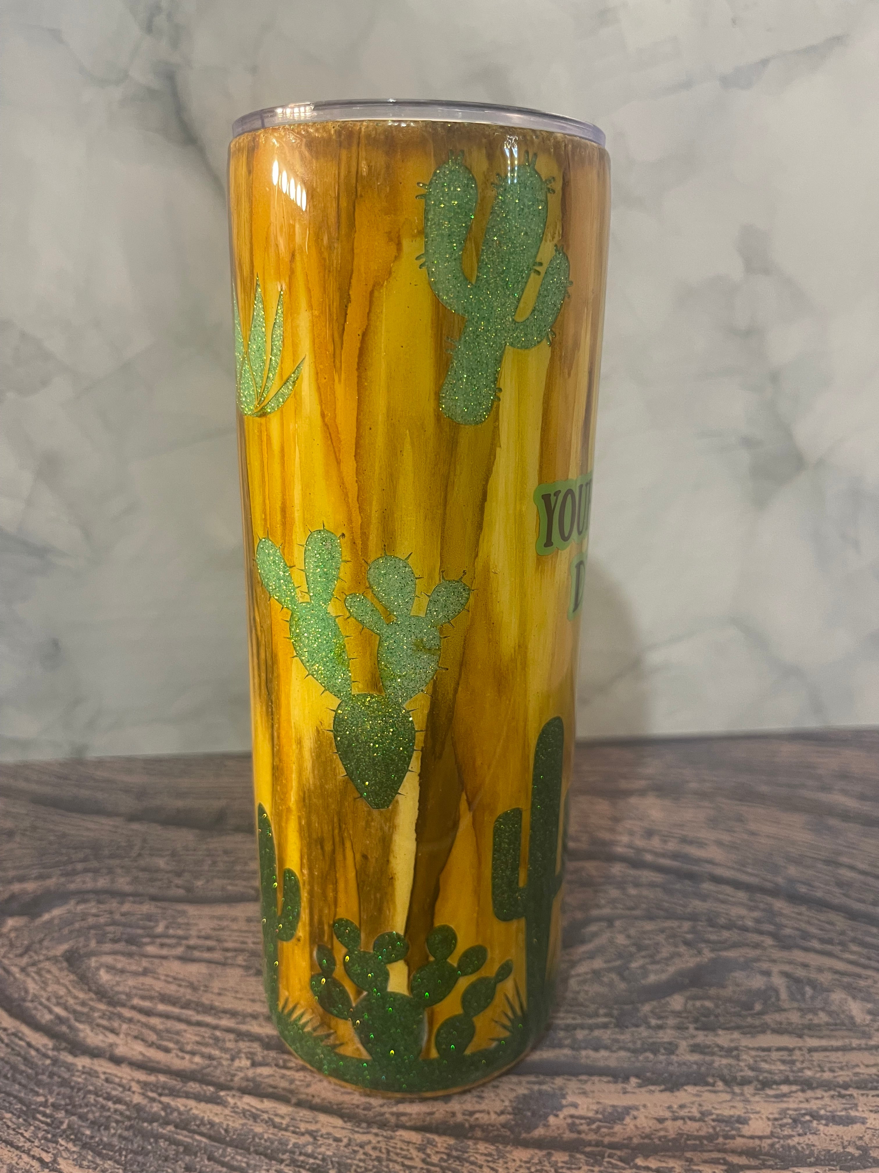 Peekaboo Cactus Tumbler - You're Not a Cactus, Drink Some Water