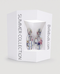 Dusky Rose Stripe Oval Drop Earrings - Summer Collection
