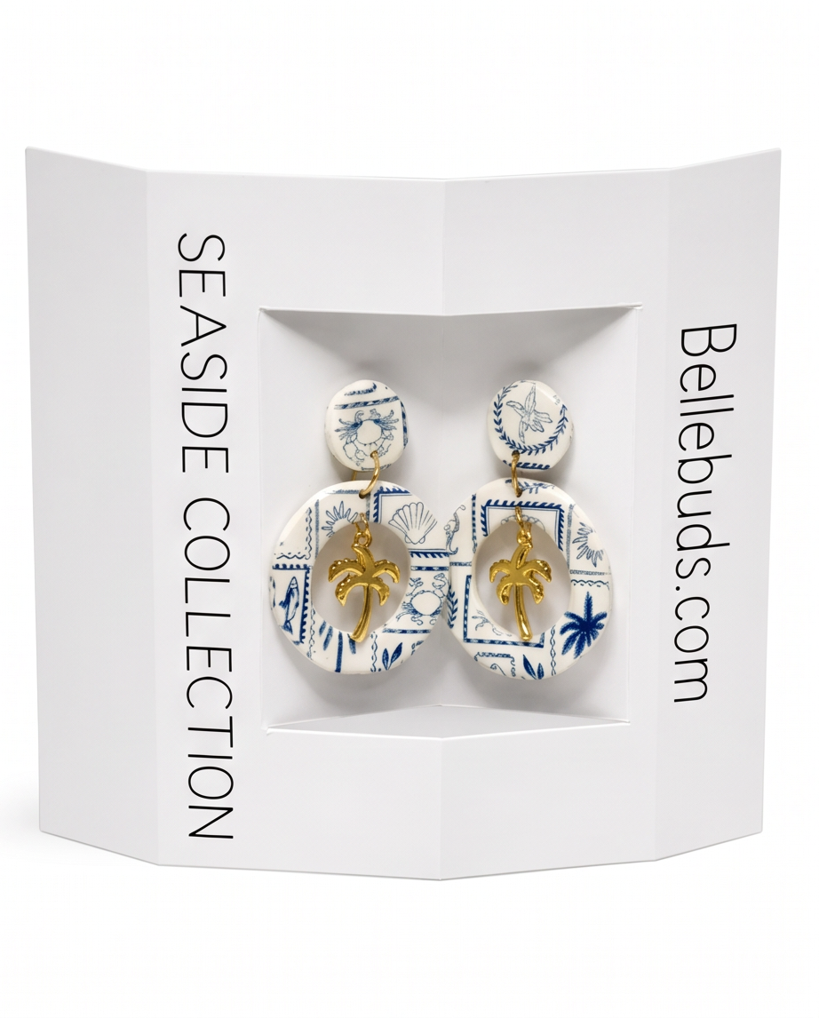 Seaside Palm Drop Earrings