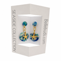 Ocean Wave Starfish Drop Earrings