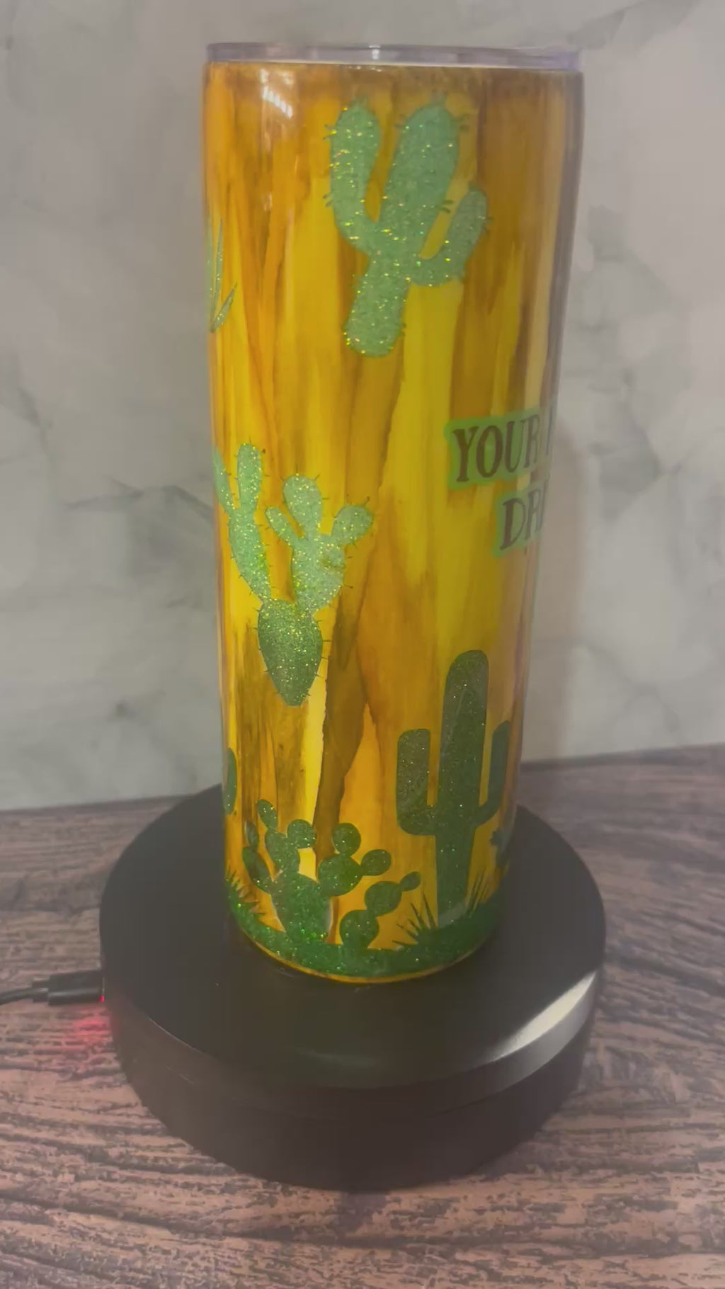 Peekaboo Cactus Tumbler - You're Not a Cactus, Drink Some Water