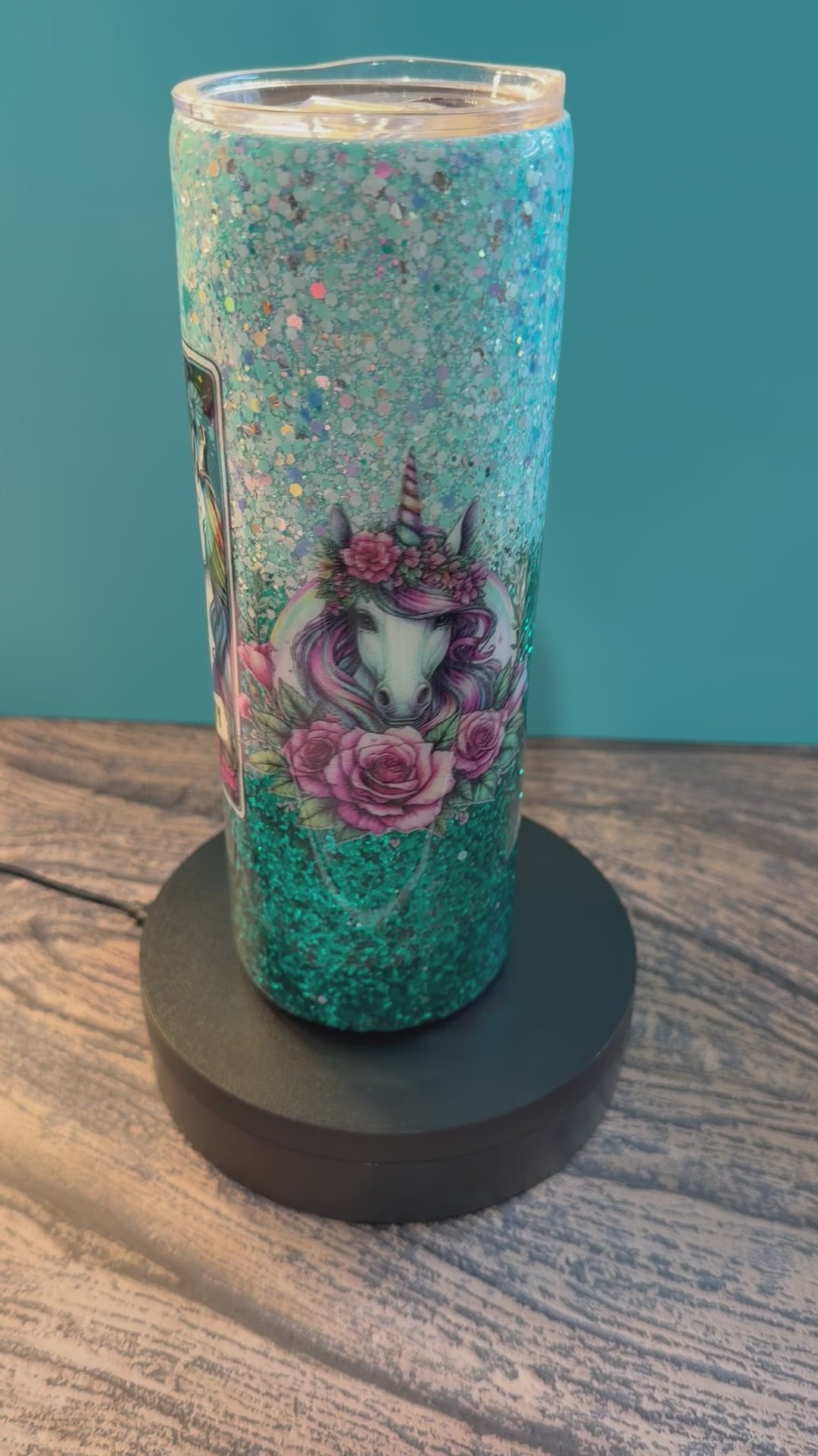 The Audacity Unicorn & Skeleton Tumbler - 20oz Glitter Insulated