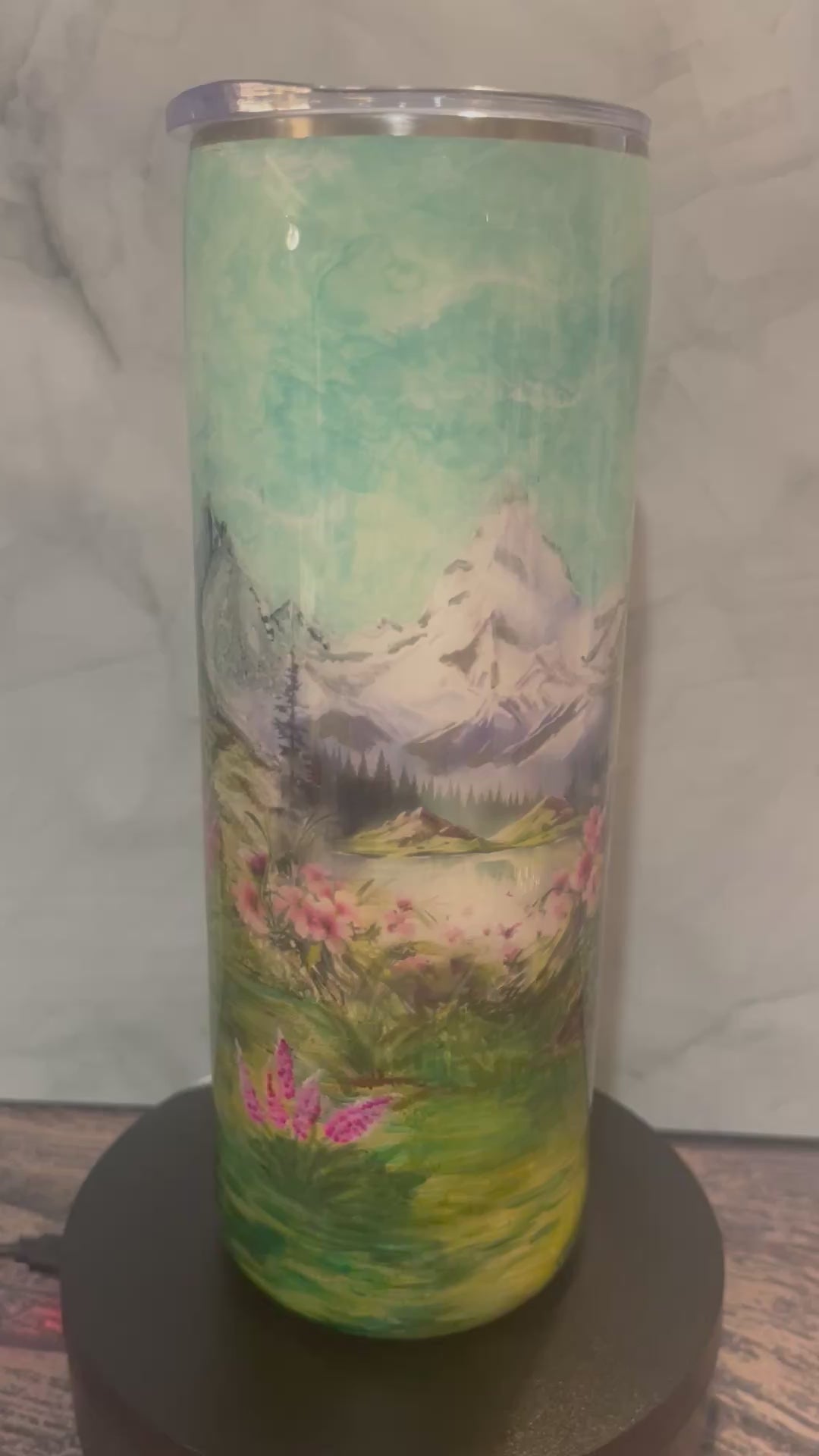 Hand Painted Scenic Tumbler - 20oz with Straw