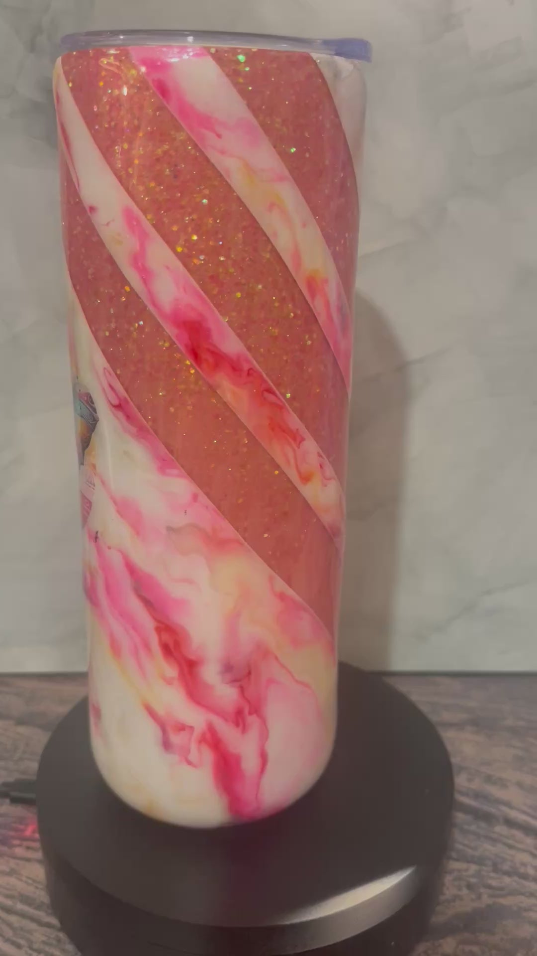 Majestic Elephant Tumbler - 20oz Ornate Sunset Design